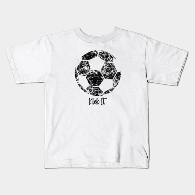 Kick It Soccer Ball Shirt Kids T-Shirt by Elmabrouk